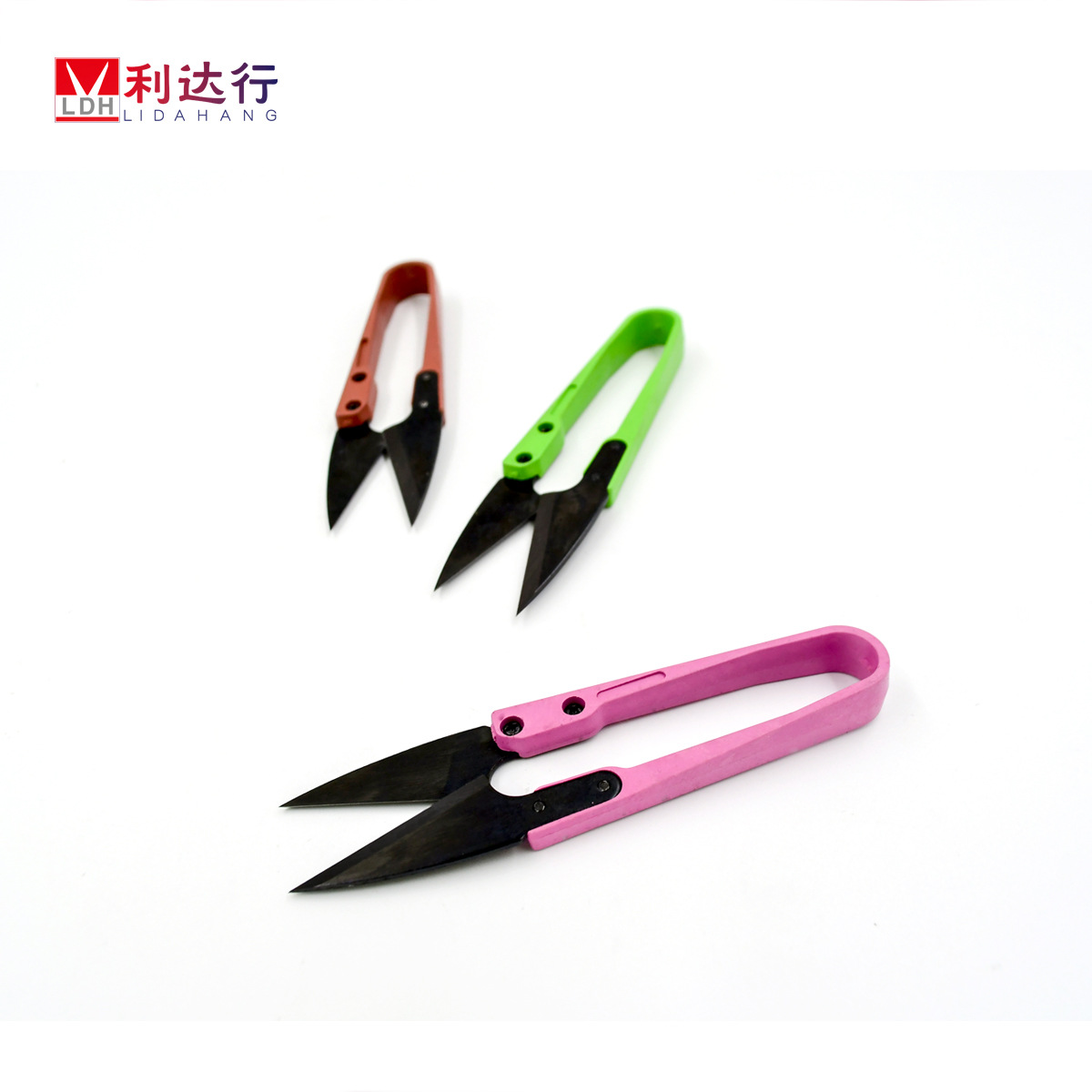 利达行剪刀806多色柄SK-5钢U型线头剪 805黑柄缝纫针织纱线小剪刀