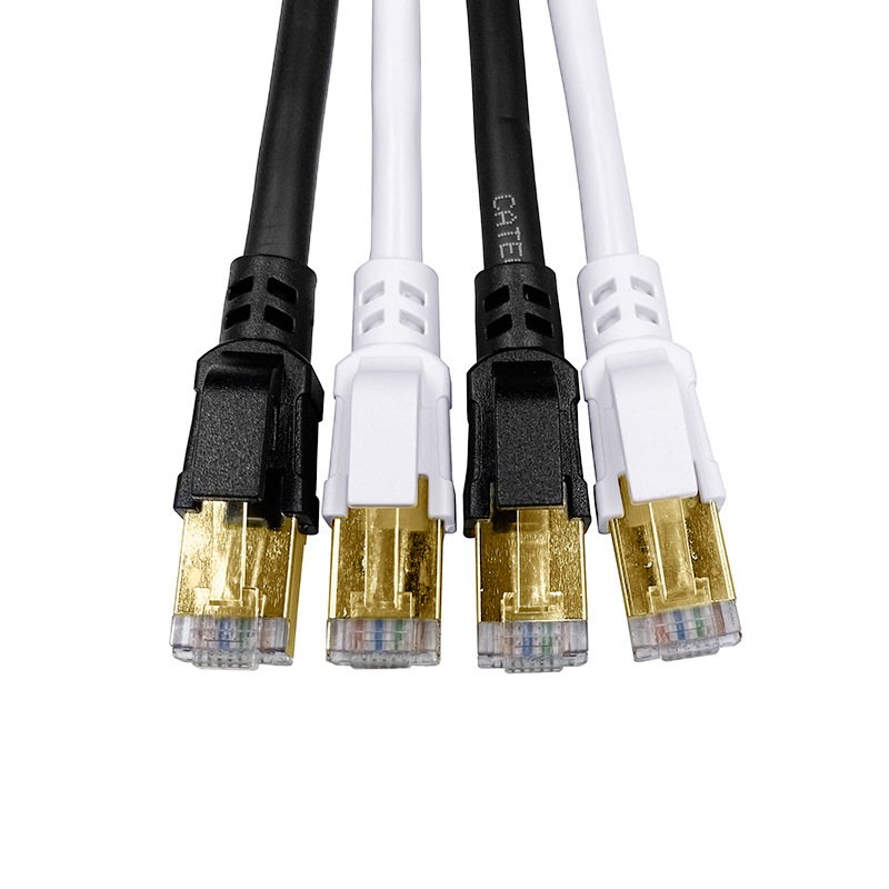 Pure Copper Dual Shielding Eco-Friendly PVC 10Gbps Computer Ethernet Cable CAT8 Bulk RJ45 Networking Cable