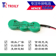 TROILY品牌镍氢纽扣电池 NIMH80mah3.6V手摇电筒灯具用可充电池组