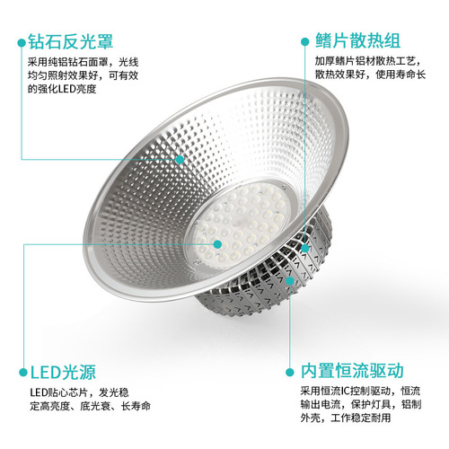 North China Yaming led fin industrial and mining lights workshop floodlights warehouse factory lights lighting ceiling lights floodlights