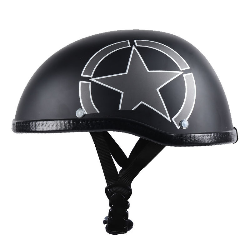 Retro semi-casco de coche eléctrico casco fábrica al por mayor macho verano batería coche scooter casco portátil montar casco