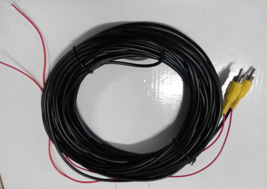 10M视频线，RCA视频延长线，莲花头，连接车载显示器和摄像头