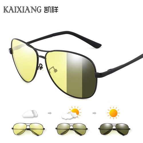 Xiaohongshu Live broadcast same style classic retro square metal sunglasses driving fishing anti-UV sunglasses