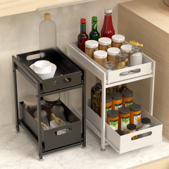 Kitchen sink shelf, sliding drawer type cabinet storage rack, seasoning storage rack, multi-layer storage rack