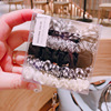 8158 5 in large intestine hair circles Korean small fresh plaid stripes, simple cloth hair circles, rope rubber band Korean