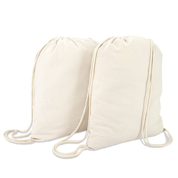 束口帆布袋 抽绳棉布 运动收纳背包袋 环卫购物帆布袋印logo