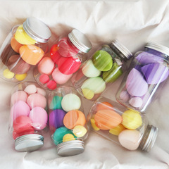 Super soft travel canned non-eating powder makeup egg, wet and dry powder puff macaron drift bottle Internet celebrity beauty egg