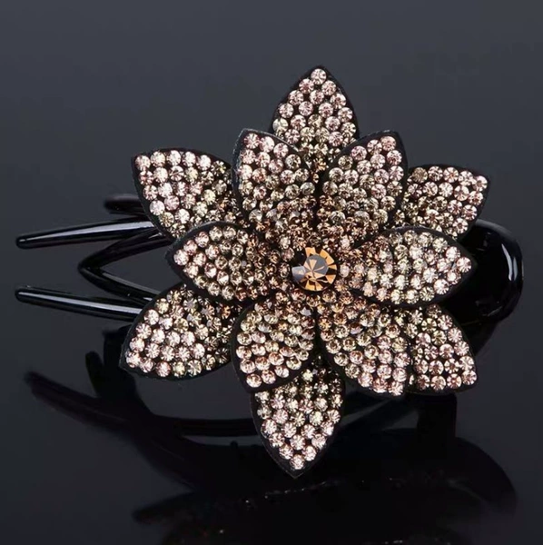Three-toothed clip-Lotus Champagne Coffee
