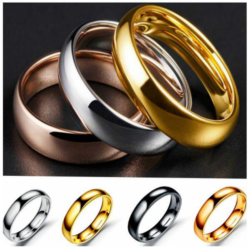 4mm 6mm wide steel black gold inner and outer ball ring stainless steel glossy curved ring for men and women simple 4mm 6mm wide steel black gold inner and outer ball ring stainless steel glossy curved ring for men and women simple