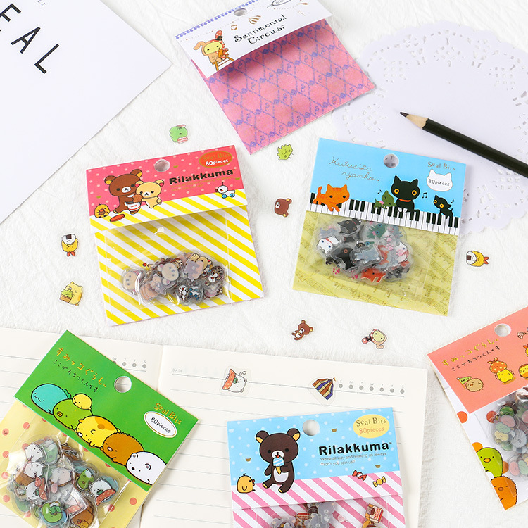 Tichen Japanese corner cartoon biological small Socks cat sticker bag PVC flat hand account decorative stickers 80 6 options Tichen Japanese corner cartoon biological small Socks cat sticker bag PVC flat hand account decorative stickers 80 6 options