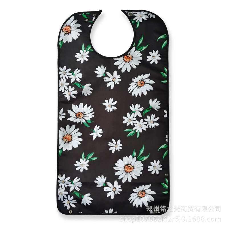 Suministro transfronterizo babero de ancianos babero de alimentación de doble capa a prueba de agua fabricante de impresión en stock