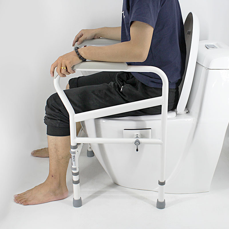 Foldable toilet armrest rack for the elderly bathroom toilet anti-flip stand safety armrest toilet