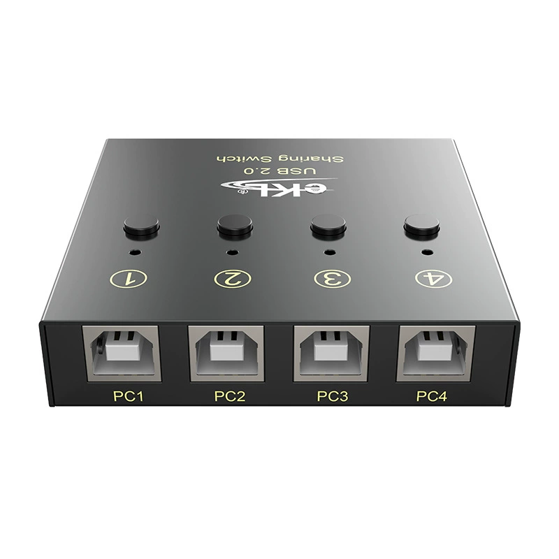 eKL 04U USB-хаб принтера 4-порта автоматическое совместное использование нескольких компьютеров 4-в-1/2-выхода переключатель