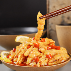 Set of 3 200g Pickled Tendon Chicken Feet with No Bones Frozen Snack Garlic Aroma Live Stream No Bone Chicken Feet Chicken Toe One Piece Replacement