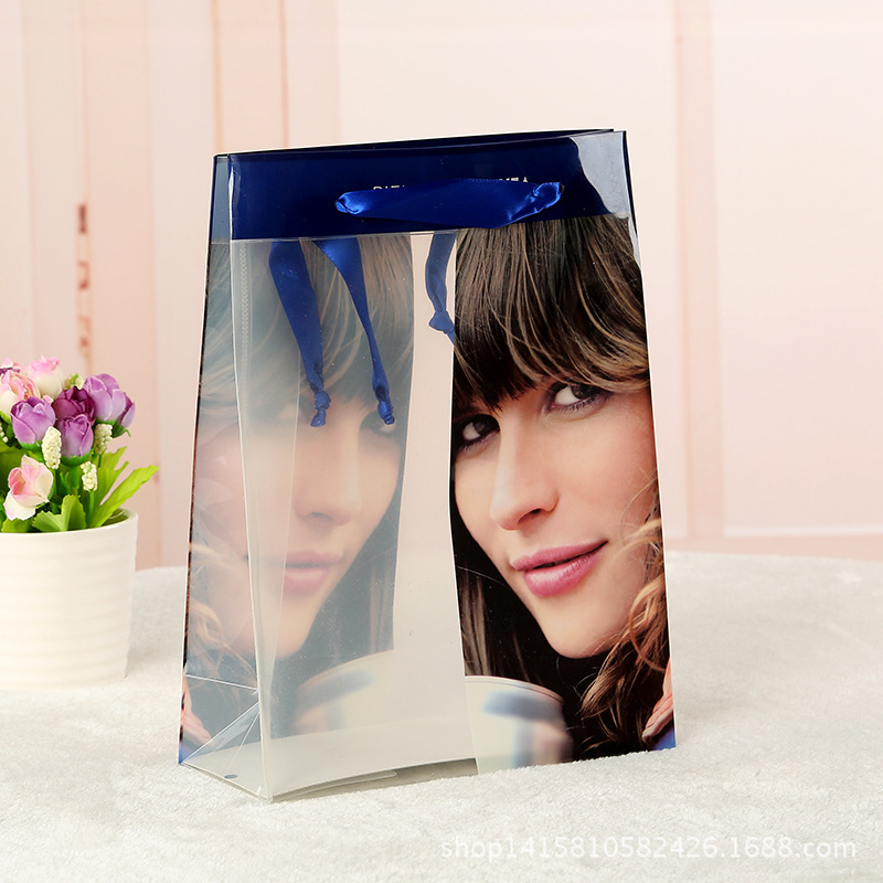 创意时尚服装礼品袋 商场购物节日纪念商务包装透明手提礼物袋