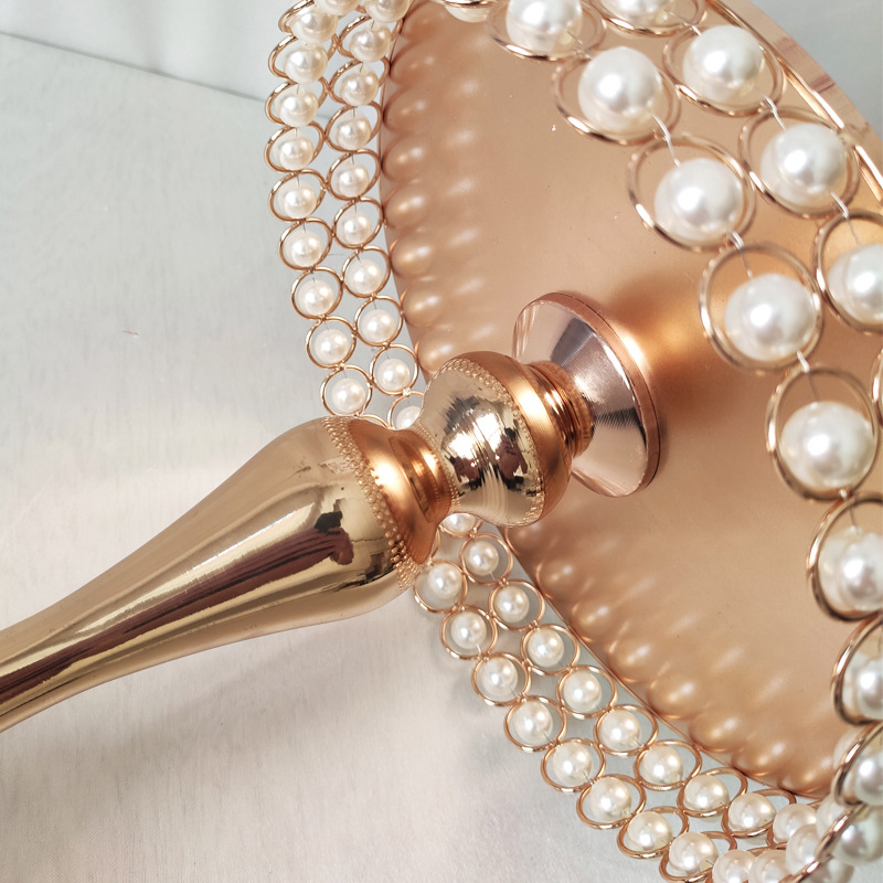 Estilo europeo de metal soporte de la torta de la boda decoración Copa placa de la torta espejo bandeja de mesa de postre de hierro decoración soporte de exhibición