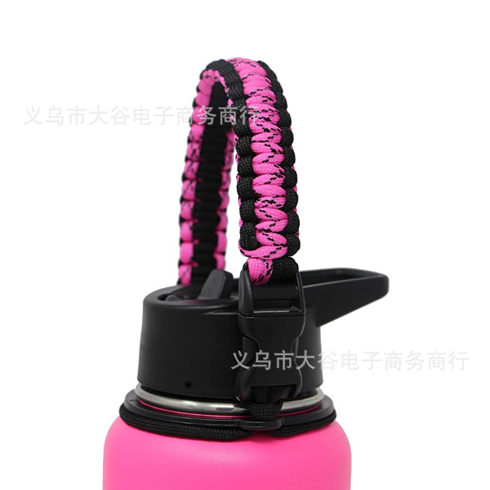 Amazon hidro frasco espacio olla llevar cuerda boca ancha taza de agua cuerda trenzada hervidor llevar cuerda portátil