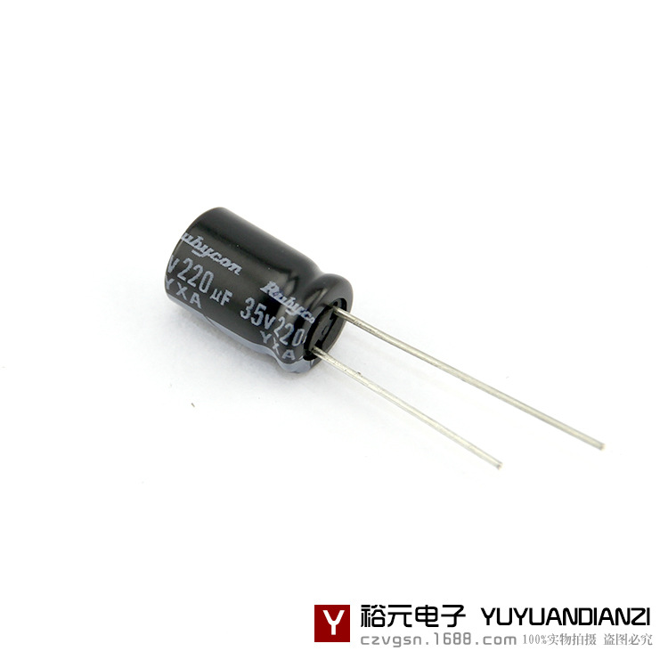 原装 红宝石电解电容  220uf  35v  YXA系列 8*11.5 现货供应