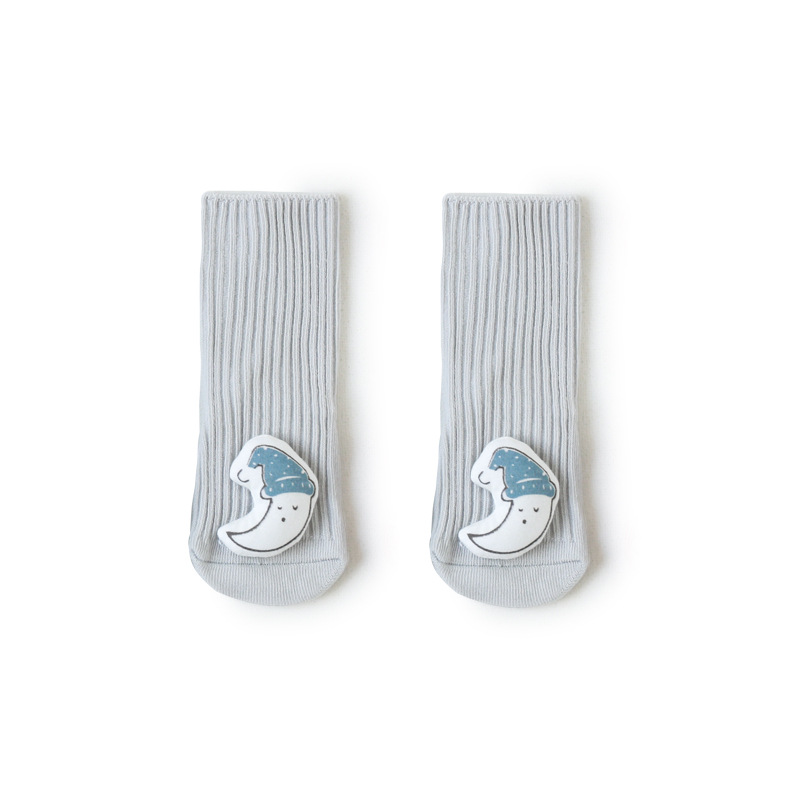 20 años nuevos calcetines para bebés primavera y otoño Muñeca de dibujos animados Calcetines antideslizantes para el piso 0-1-3 años calcetines para bebés recién nacidos niños pequeños