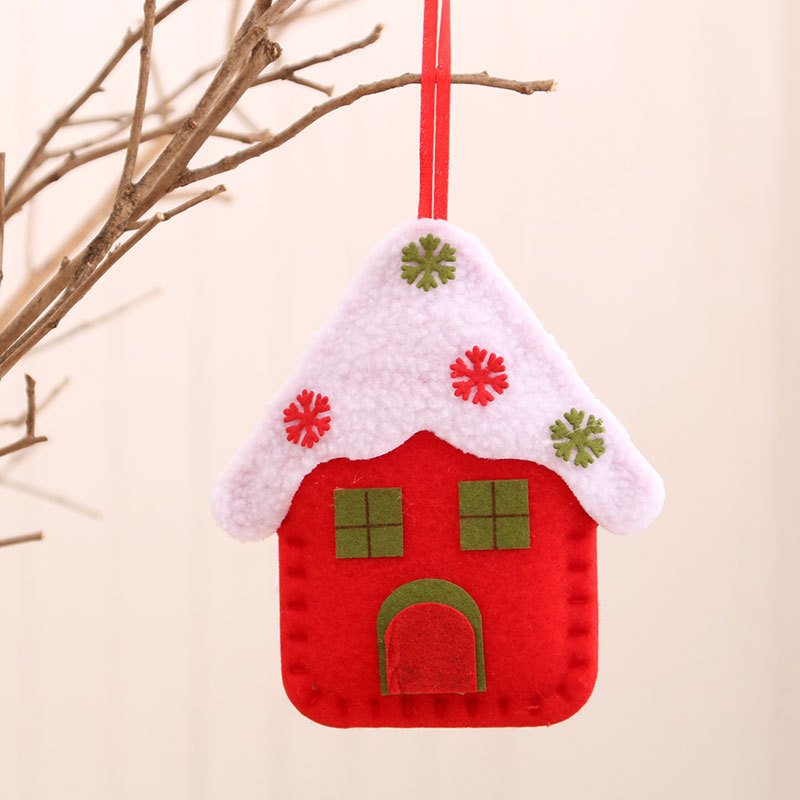 Nueva Navidad pequeño colgante casa Iglesia Colgante decoraciones de Navidad árbol de Navidad colgante pequeño regalo
