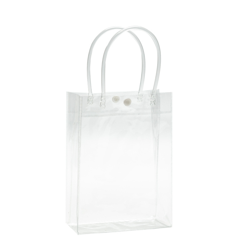 Boda PVC bolso transparente bolsa de embalaje de ropa de plástico bolsa de cosméticos mano bolsa de regalo Impresión de logotipo image 7