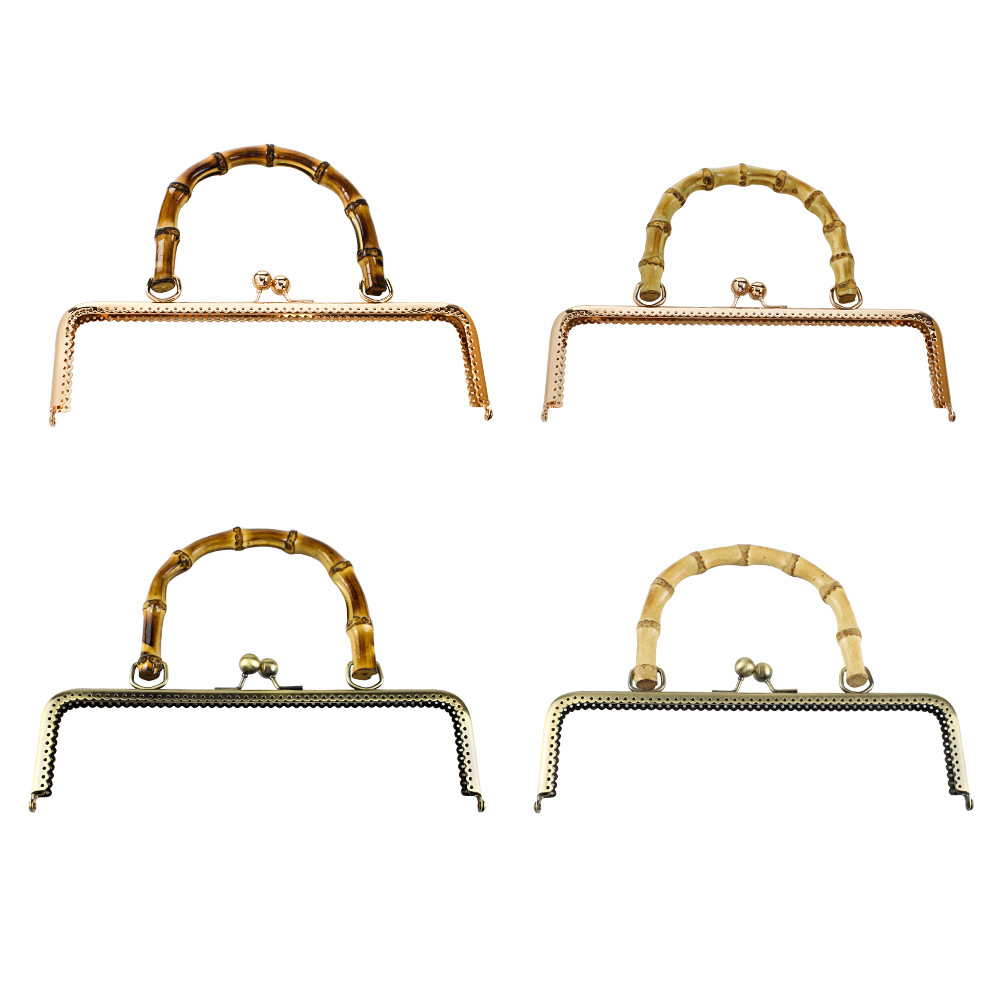 Especial 25cm cuadrado de encaje brillante de bambú marrón brazalete de bambú real brazalete de bambú oro