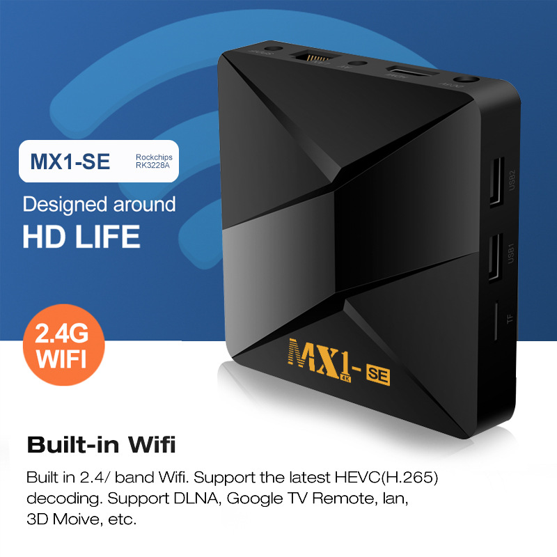 MX1-SE Android TV box set top box factory Android TV box 16G Android 9.0 RK3228A