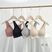 尚品无痕无钢圈一片式文胸蕾丝背心款运动内衣薄杯SP988隐形排扣
