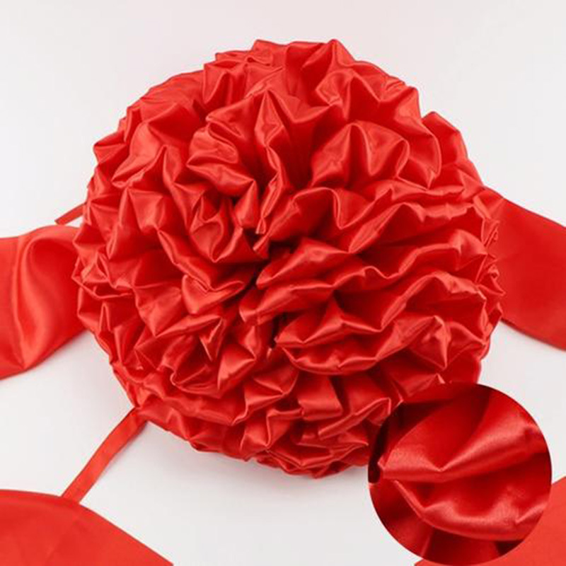 Apertura de boda de flores rojas cortadas | Fundación colocación | Celebración nueva entrega en casa, hortensia de tela roja, tela roja, flor roja