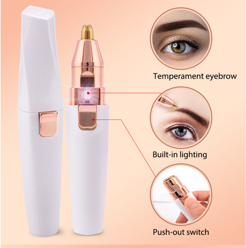 Cross-border new USB rechargeable shaver electric eyebrow trimming artifact women's eyebrow trimming knife lipstick shaving and hair removal instrument