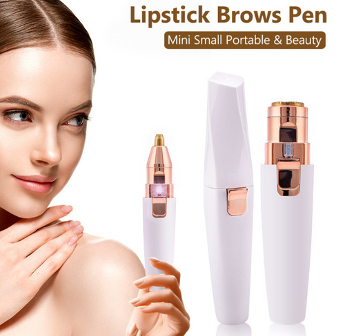 Cross-border new USB rechargeable shaver electric eyebrow trimming artifact women's eyebrow trimming knife lipstick shaving and hair removal instrument