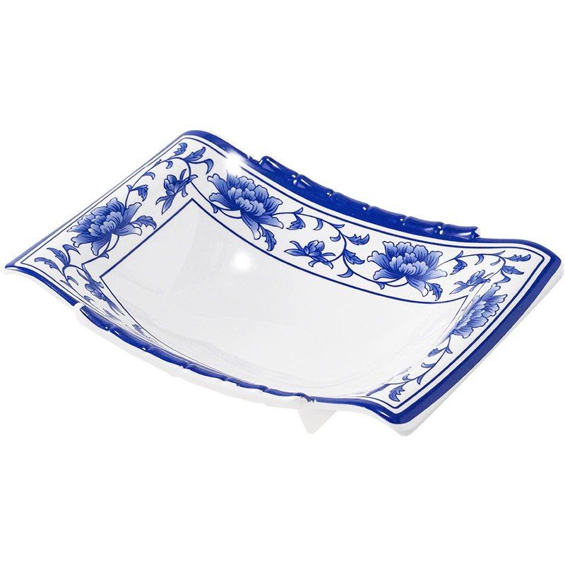 Средне-мамин mimicking porcelain blue and white porcelain snack plate alien creative tableware hotel restaurant cold dish dish small dish commercial for commercial