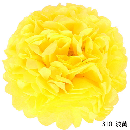 Wholesale European and American Decorative Paper Pom Pom Flowers for Birthday Party Decor, Shopping Mall Window Display Handmade Paper Flowers