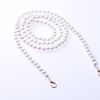 Plastic chain from pearl, accessory, handheld pendant, handle, bag strap one shoulder, steel wire, silk threads on chain, handmade, wholesale