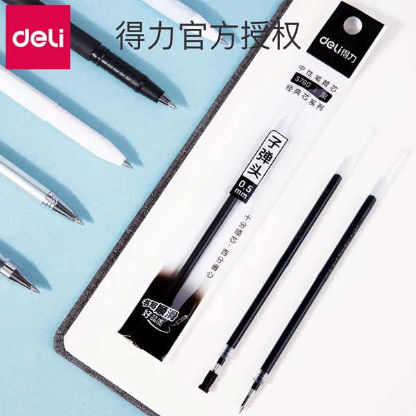 Deli S760 Neutral Refill Sign Pen Refill 0.5mm Standard Bullet Water Refill