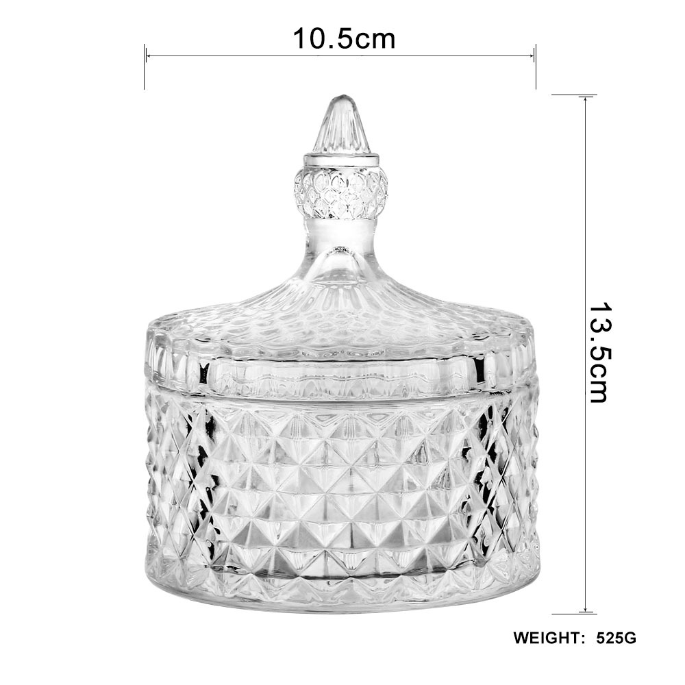 Frasco de cristal transparente para dulces, frasco de almacenamiento de aperitivos, frasco de dulces para boda con tapa, vaso de cristal para velas de aromaterapia, frasco de cristal para dulces de piña