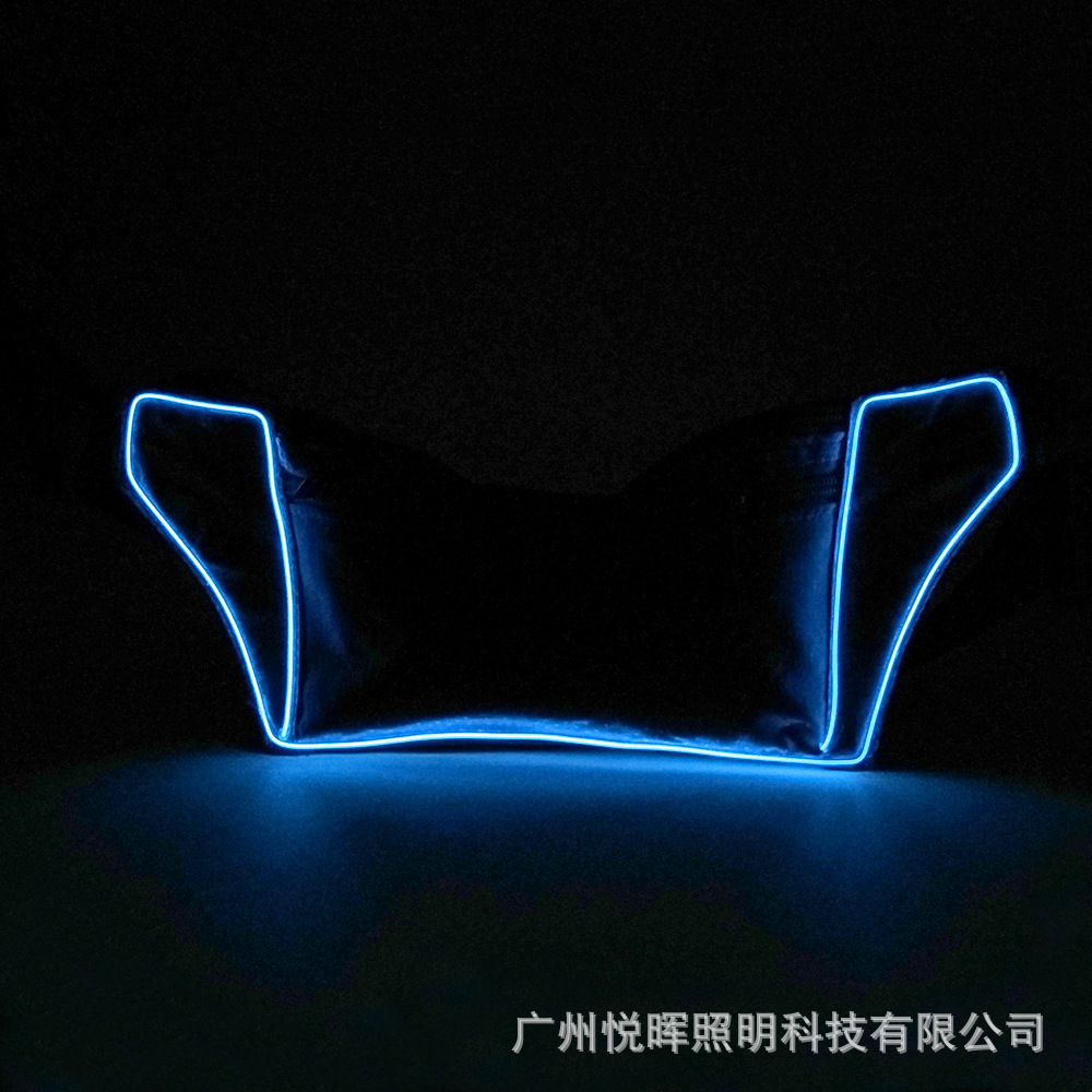 Correr al aire libre montañismo EL luz fría bolsa de cintura luminosa ultrafina ajustada antirrobo bolsa de cintura deportiva LED bolsa de cintura luminosa