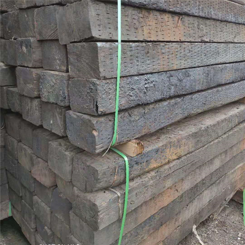 现货二手枕木 火车道旧枕木油浸再用枕木 铁路新旧枕木