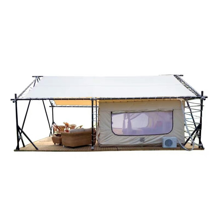 Tienda de campaña de lujo para camping y ocio al aire libre en zonas escénicas, venta directa de fábrica, impermeable, portátil, ligera.
