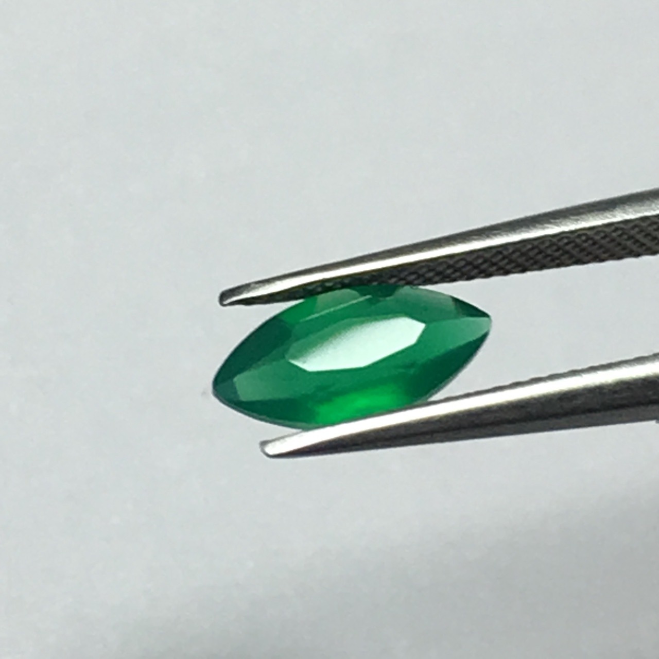 Natural Green Agate Emerald Chalcedony Horse Eye Faceted Finished Product 1.5*3 2*4- 7*14