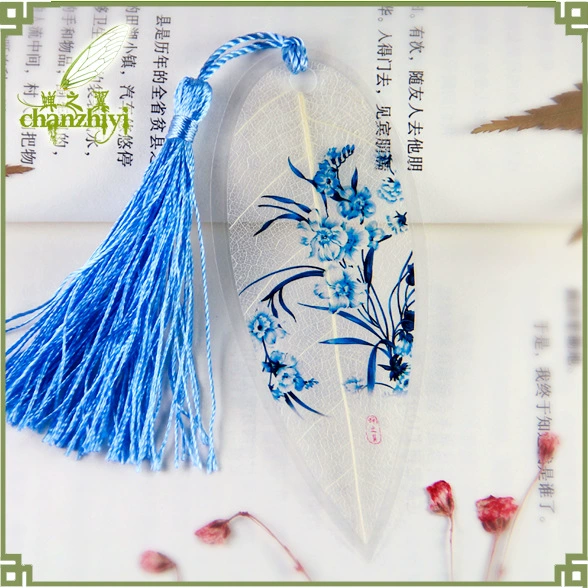 Крылья цикады Креативная Закладка с листьями и венами Классический китайский стиль Античная кисточка Детский подарок на выпускной для студентов