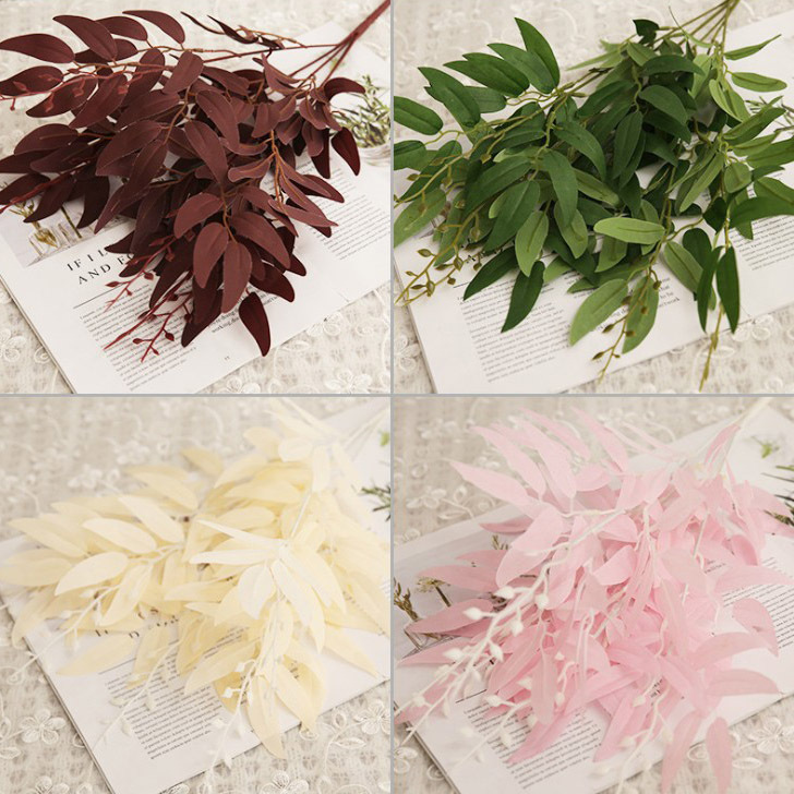 5 Fork Willow Row flower base flower material Willow wedding road lead decoration fake flower Willow Locust Leaf spot wholesale 5 Fork Willow Row flower base flower material Willow wedding road lead decoration fake flower Willow Locust Leaf spot wholesale