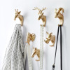 Cross border wholesale originality animal Hooks Punch holes Deer Coat hook wall Coat hooks After the door key Wall hanger