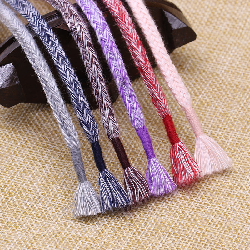 现货纯棉5mm彩色圆绳帽绳 卫衣绳  儿童服装饰品裤腰绳吊须裤头拉