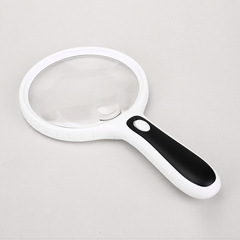 New handheld LED light 3x 130mm large mirror elderly reading repair high-definition magnifying glass HY130
