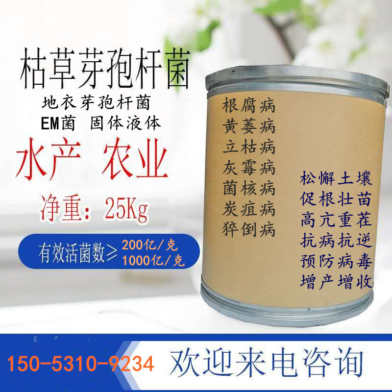 100亿-1000亿全水溶地衣芽孢杆菌拌料冲施滴灌喷施的地衣芽孢杆菌