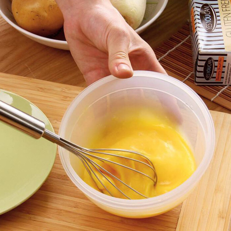 Stainless Steel Egg Beater Mini Manual Egg Beater Cream Blender Kitchen Gadget Beating Eggs Baking Beating Eggs