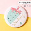 Fashionable cute small cartoon handheld round mirror for princess, South Korea