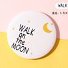 Fashionable cute small cartoon handheld round mirror for princess, South Korea