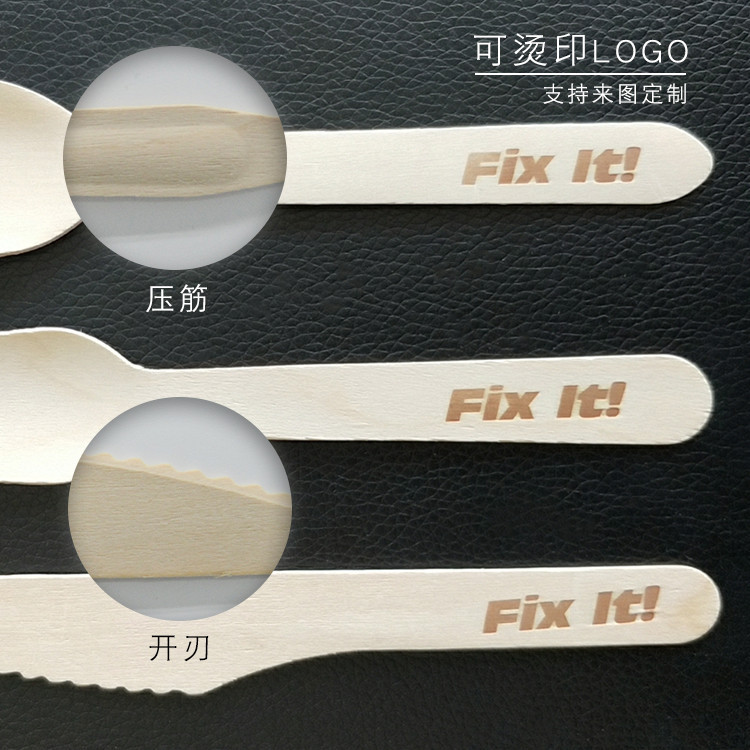 Cuchillo desechable, tenedor y cuchara postre Tenedor de fruta helado Tenedor de pastel de leche